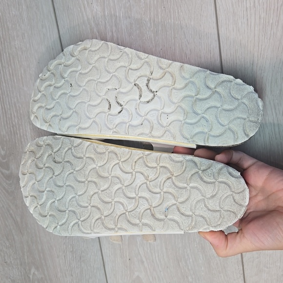 Birkenstock Women Floroda White Sandals Slide Flats Shoes Sz 37/6 Regular - Picture 11 of 11